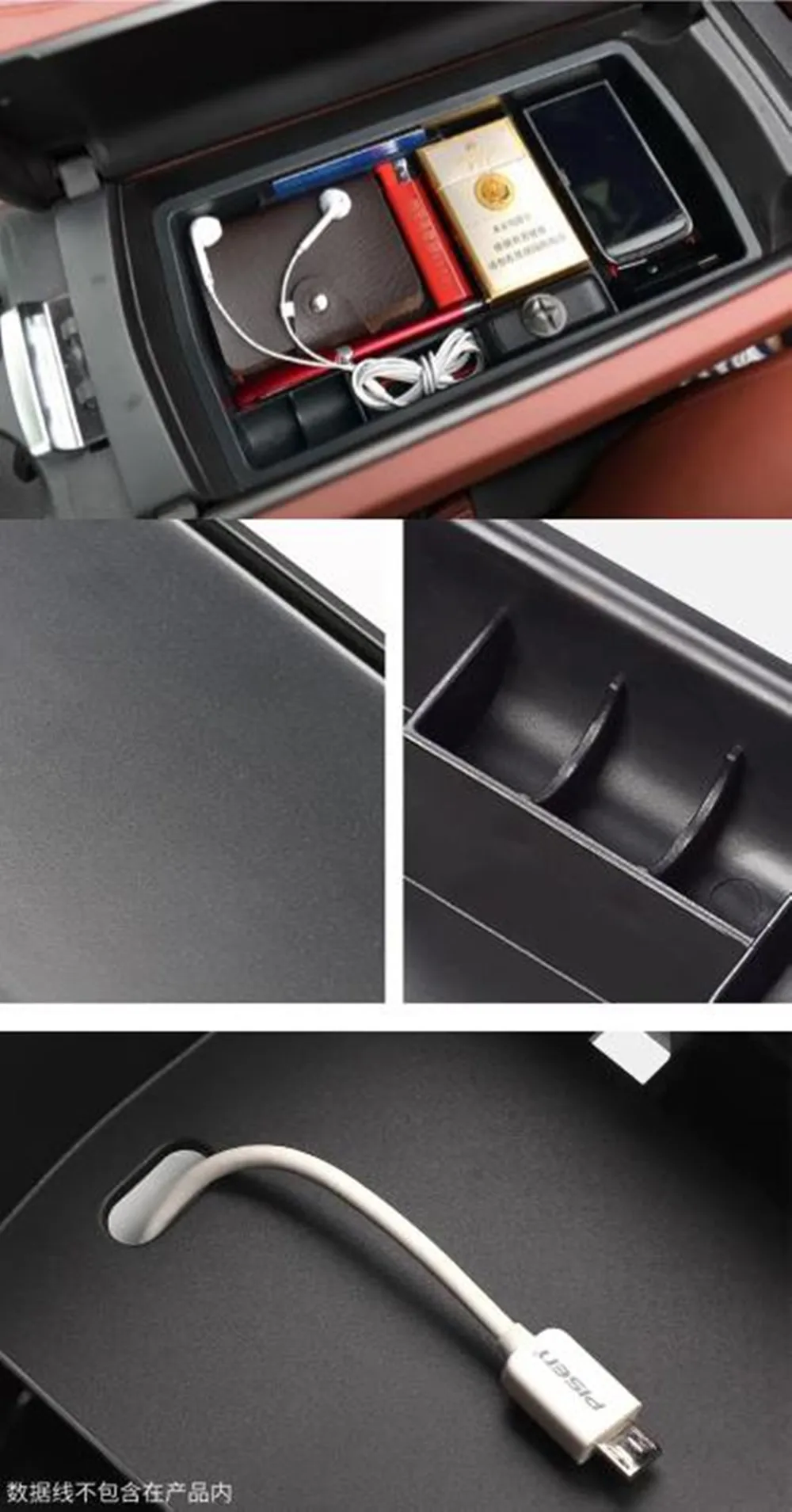 1Pc Car Center Console Armrest Storage Box For Citroen C5 X C5X 2021~2023 Central Storage Organizer Container Tray Accessories