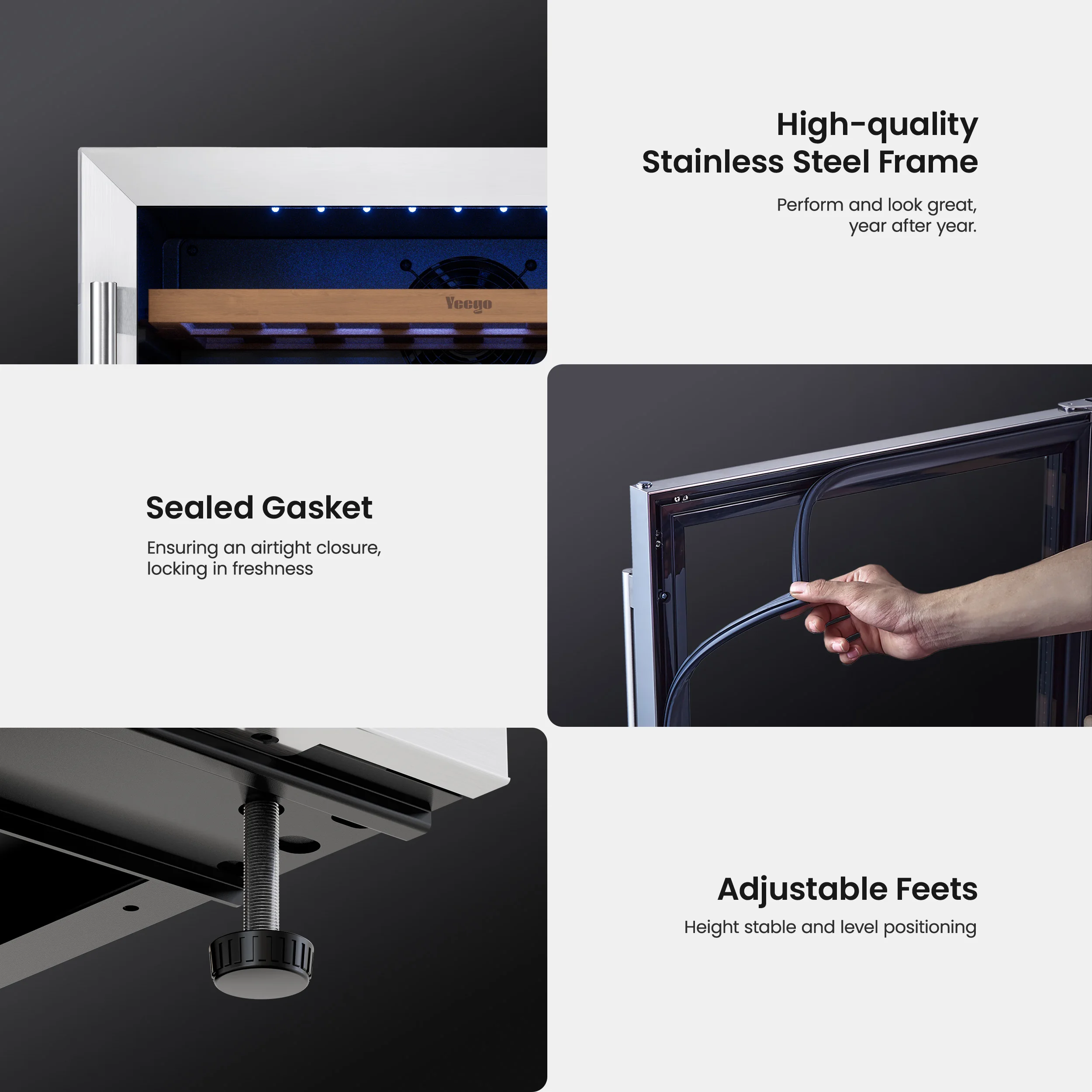 17/28/33/47 زجاجات مبرد ثلاجة النبيذ - ثلاجة النبيذ مع التحكم الرقمي في درجة الحرارة، 40-65 ° F خزائن النبيذ لشريط المنزل