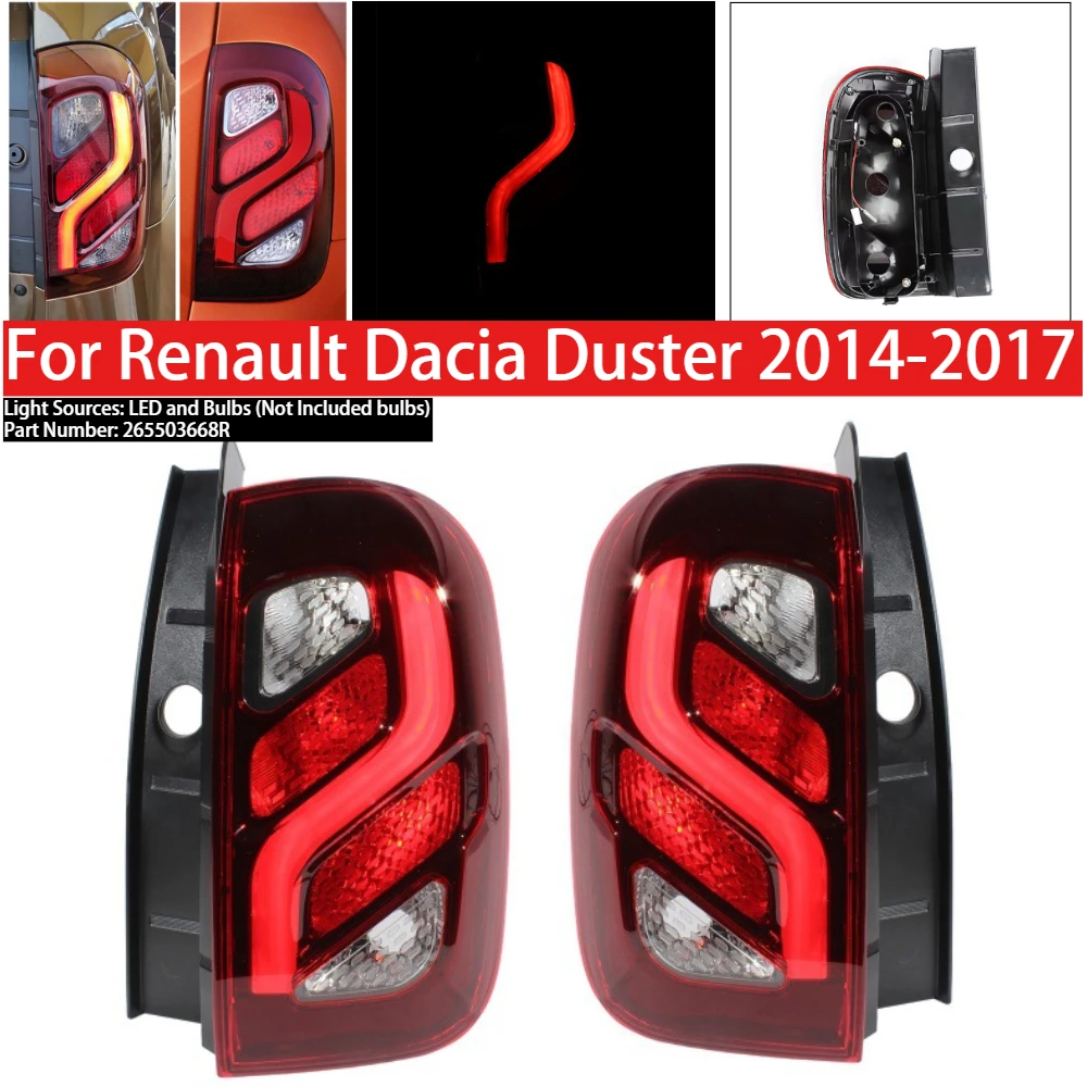 

LED Car Rear Tail Light Brake Signal Lamp 265503668R for Renault Dacia Duster 2014-2017 NO Bulb