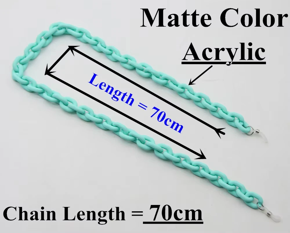 Macaron Color Matte Oval Link Acrylic Glasses Chain for Women Fashion Sunglasses Chains Lanyard Neck Strap Cord Jewelry Gifts