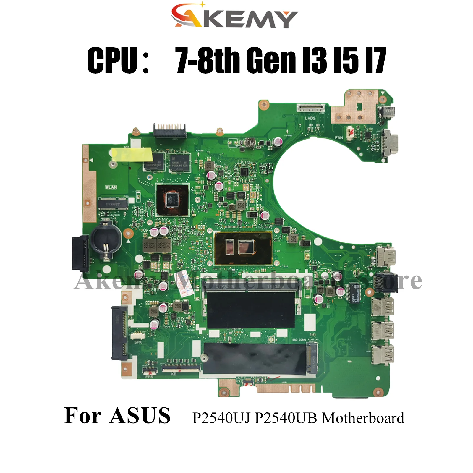 

P2540UB Материнская плата для ноутбука ASUS ProArt P2540UJ P2540U P2540UB Материнская плата для ноутбука с процессором I3 I5 I7 100% тестирование ОК быстрая доставка