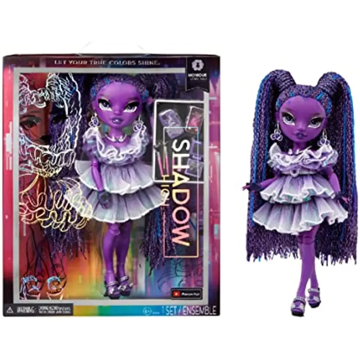 Original Rainbow High Shadow High Monique Purple Fashion Dressup Dolls Accessories Girls Play House Toys Holiday Gifts