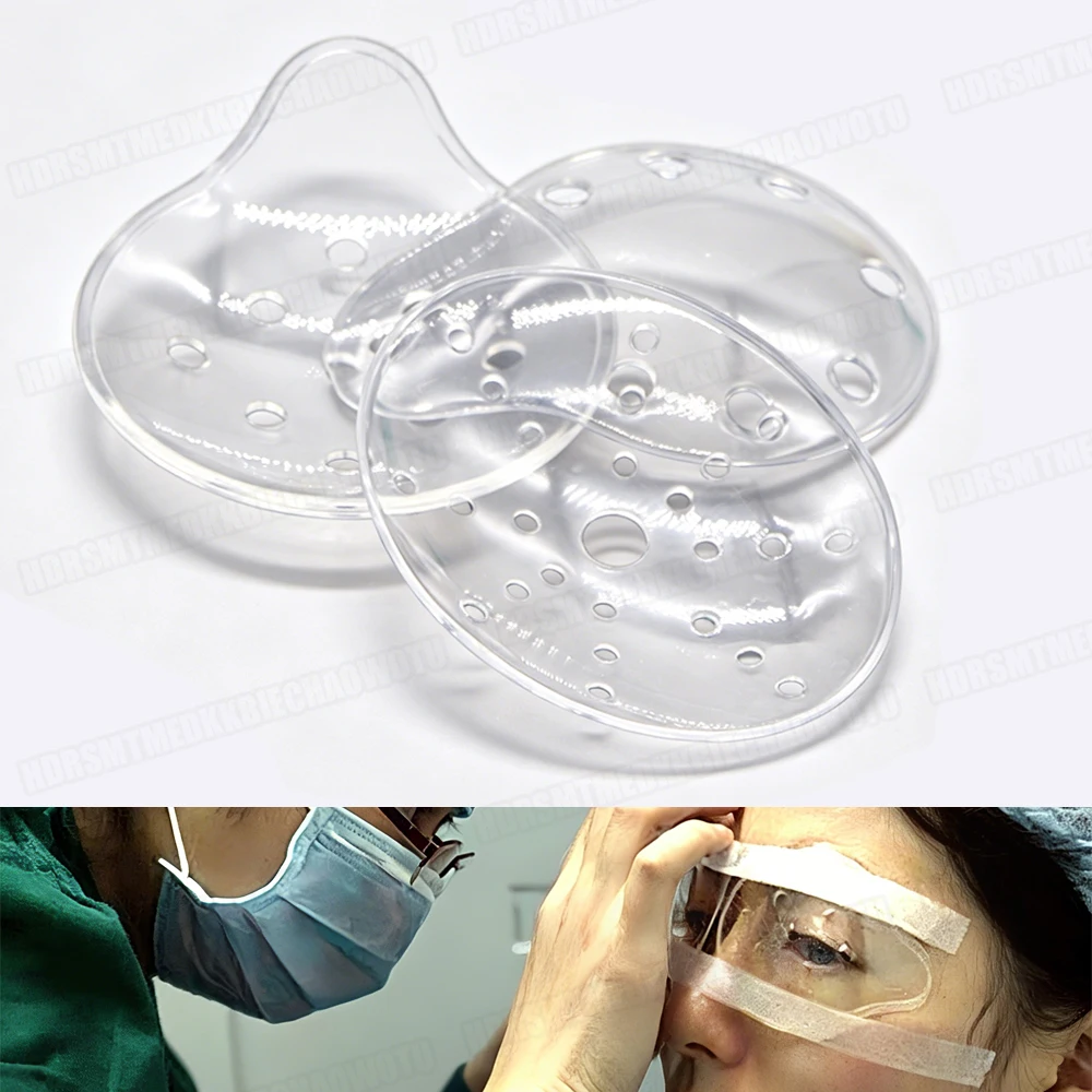 1-50Pcs Eyepatch Ventilated Clear Eye Shield Protector Ophthalmic Surgery Single Eye Wound Protective Cover Oval Shape Eye Guard
