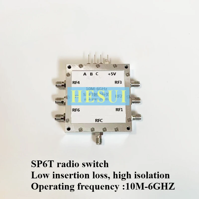 

10M-6GHz SP6T RF switch Single-pole six-throw switch six-selector switch