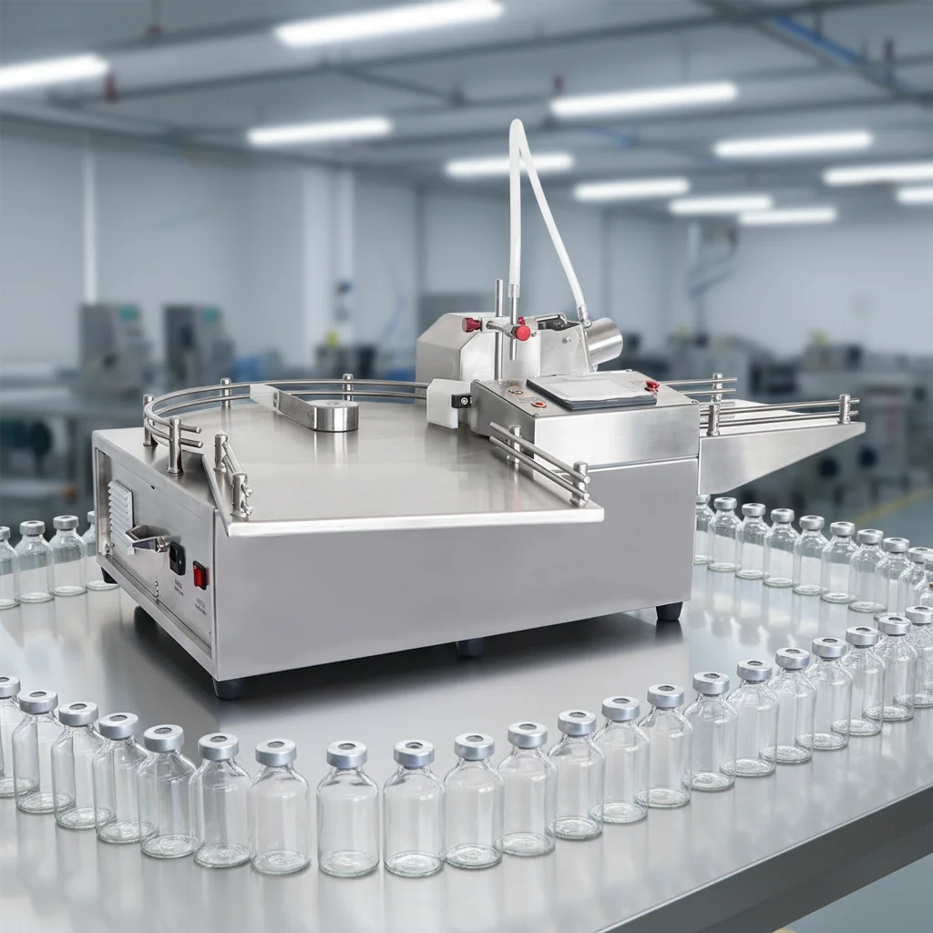 Desktop Semi Automatic Electric Liquid Filling Machine for Oil Juice Beverage Glass Plastic Ampoule Bottles