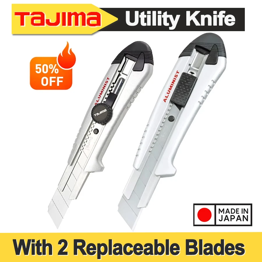 

Универсальный нож Tajima для резки толстых предметов, самоблокирующийся дизайн с 2 сменными лезвиями 1101-0343/ 1101-0344/1101-0347