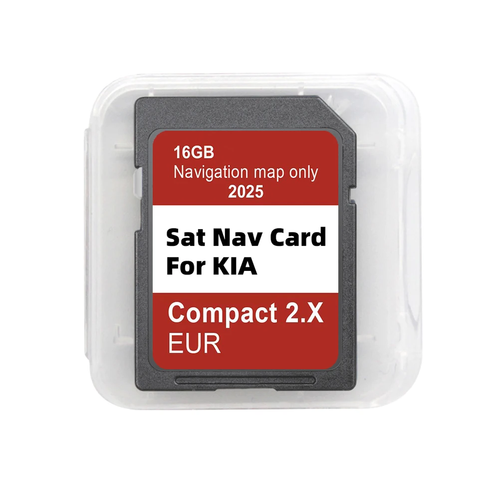 Sat Nav para KIA Compact 2.X Venga/Ceed/Sportage/Rio/Picanto/Optima/Sorento Car 2025 Cartão SD 16GB Europa Mapas Atualização Software