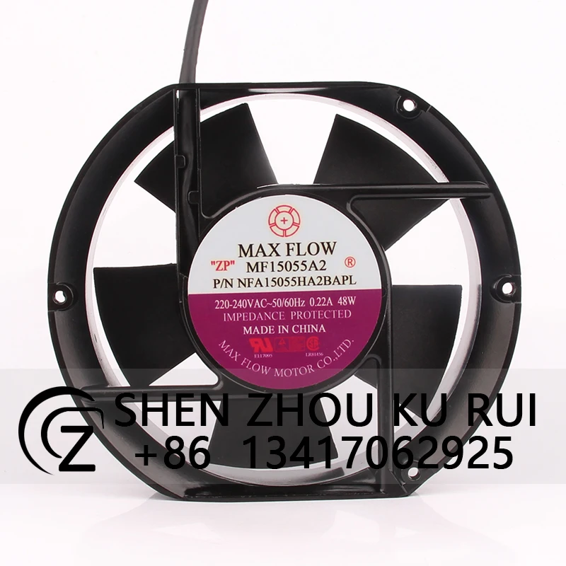 NFA15055HA2BAPL Case Fan for MAX FLOW MF15055A2 172*150*51MM 0.22A 220/240V 48W Super Airflow Cooling Fan