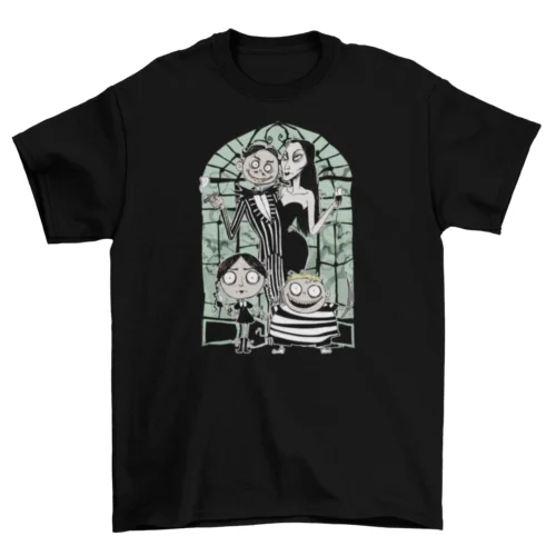 Addams Family T-Shirt Unisex Funny TV Cotton Halloween Addams Gomez Morticia New