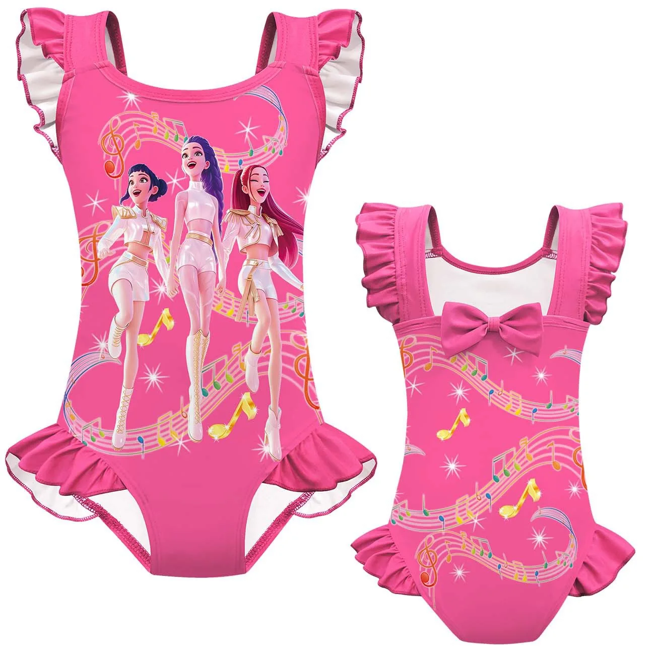 Kpop Swimsuit Girls K pop One Piece Swimsuits for Girl Bathing Swimsuit Set Kids