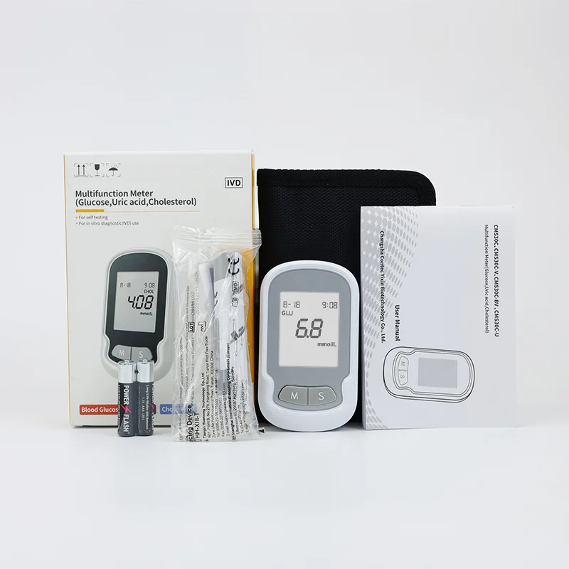 SpeedGuc multi-function blood glucose meter health accessories three in one cholesterol uric acid meter diabetes