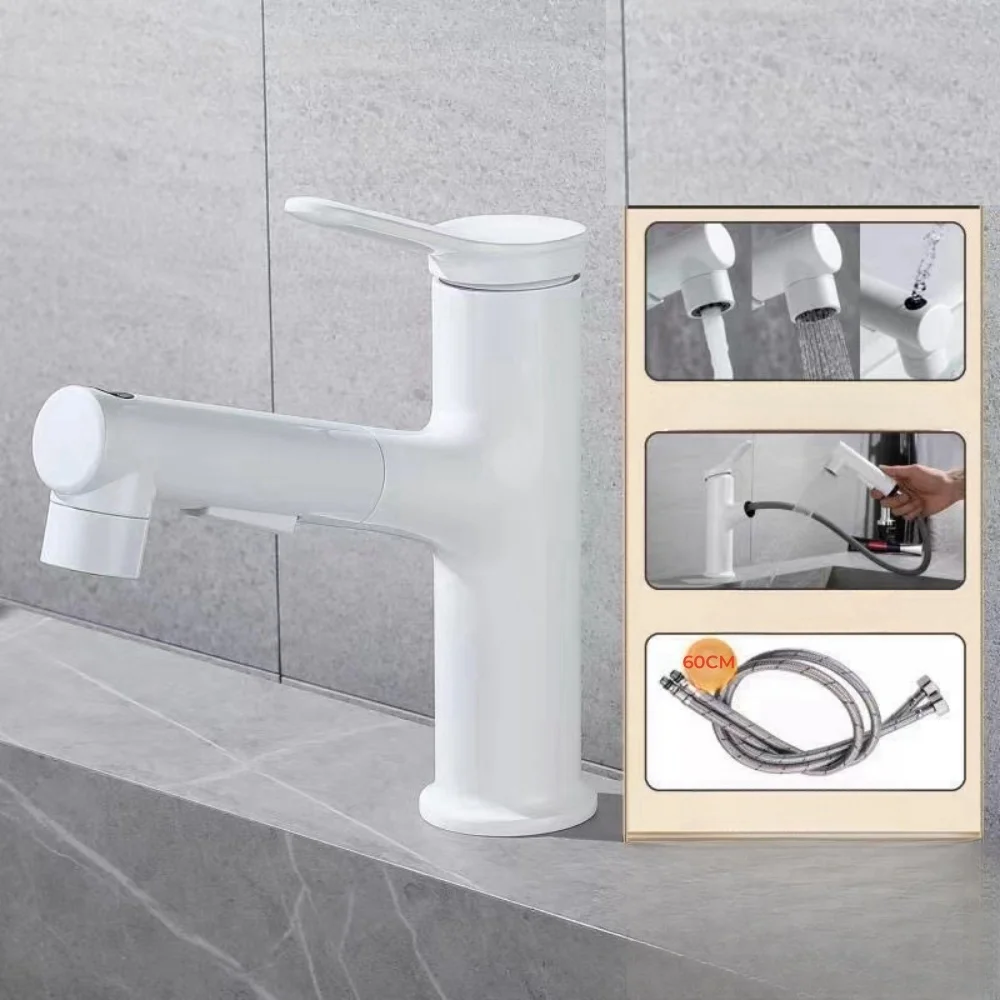 

Bathroom Sink Faucet Basin Pull-out Type Hot and Cold Water Sink Tap Kitchen Accessories Sinks Washbasin Faucets Taps