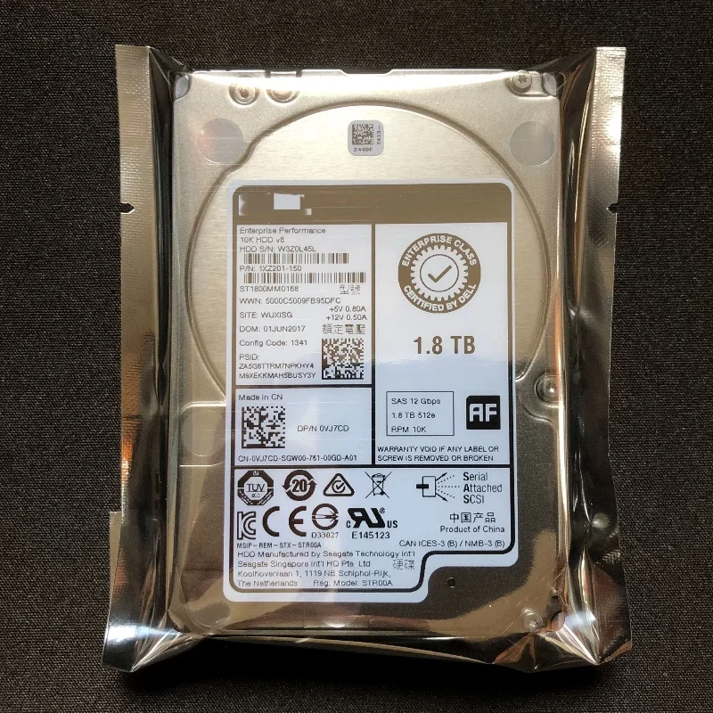 

Для ST1800MM0018 1,8 ТБ V768J 0V768J 10K 12G SFF 2,5 "SAS жесткий диск HDD