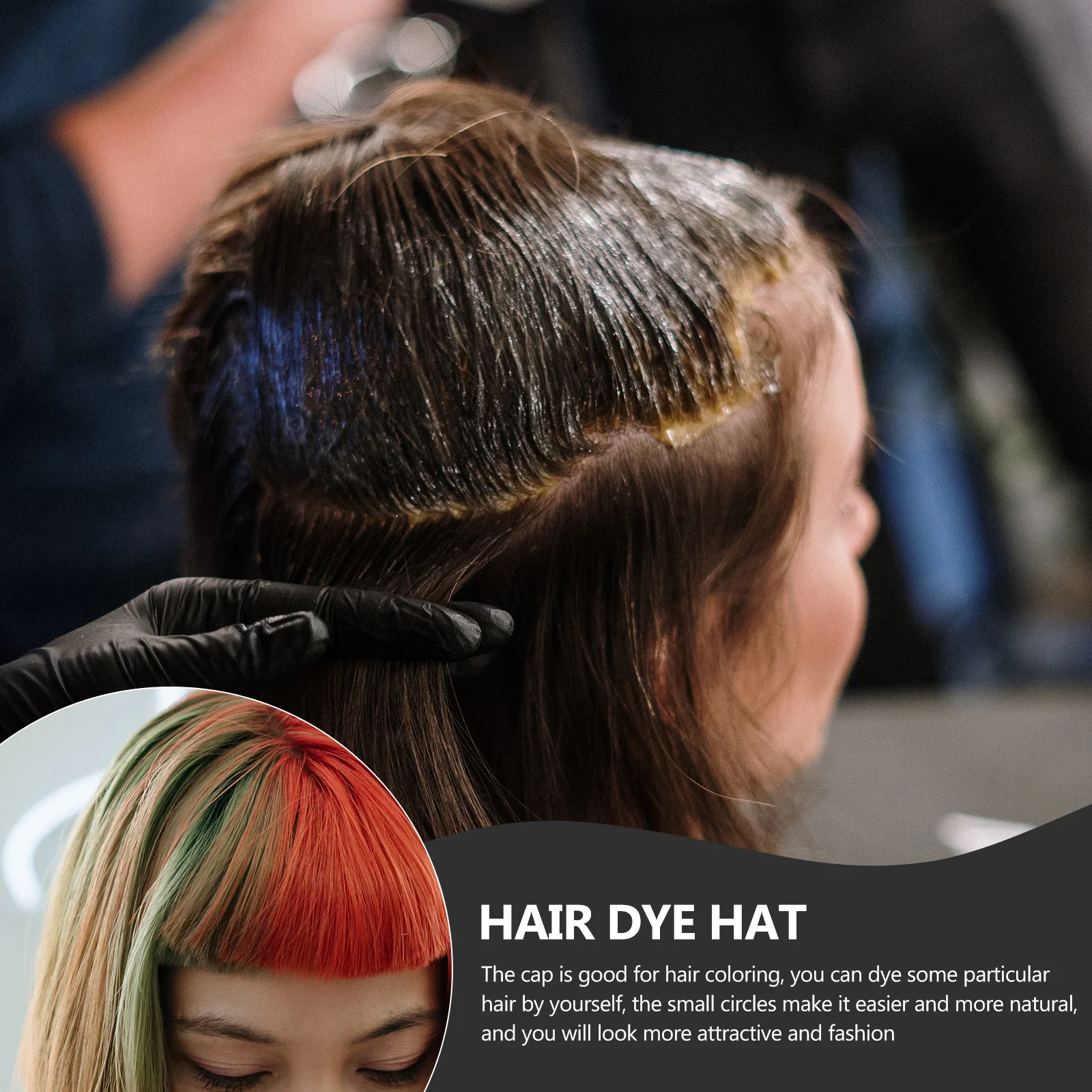 

Dye Thickened Plastic Coloring Hat For Diy Highlights Dyeing Tool With Small Perforated Circles Hair Dye Cap