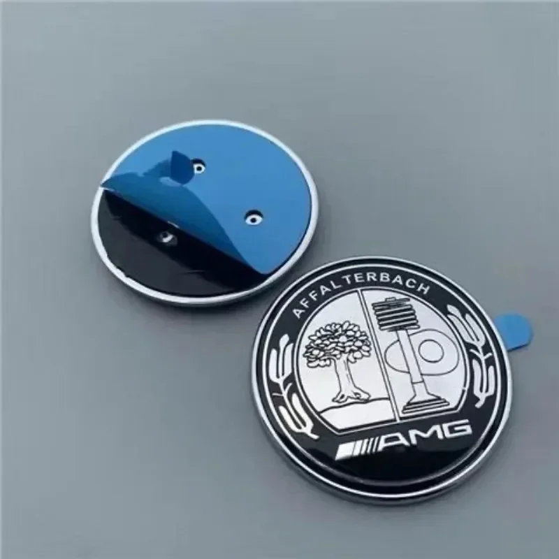 57mm Star Flat Hood Bonnet Logo Mercedes Benz AMG W204 W124 W201 W202 W212 W220 W205 Emblem Badge Stickers Automobile Accessorie view 3
