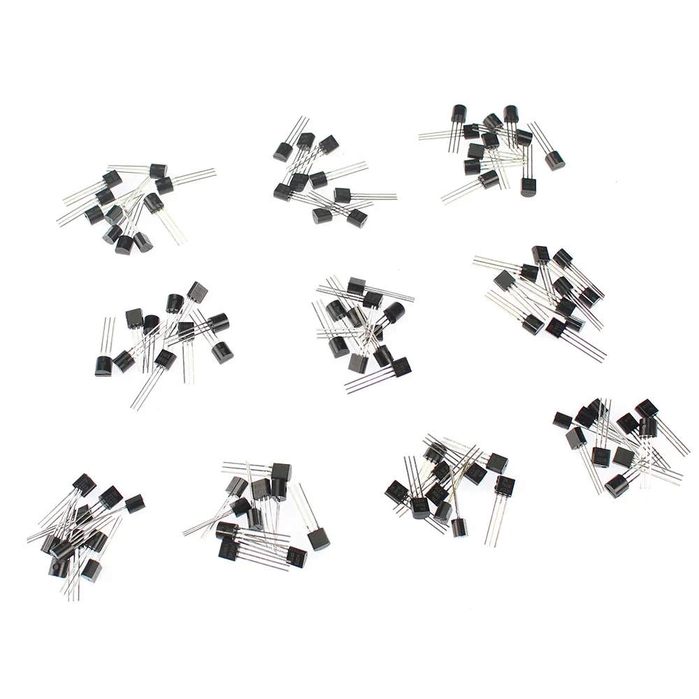 10 Values 100Pcs Transistor Assorted Kit TO-92 BC337 BC327 2N2222 2N2907 2N3906 S8050 S8550 A1015 C1815 transistor kit NPN PNP