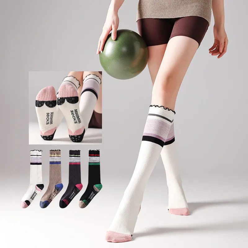 

Women's Sports Long Socks Stockings Professional Silicone Non-slip Yoga Socks Indoor Floor Gym Fitness Workout Pilates Socks Sox