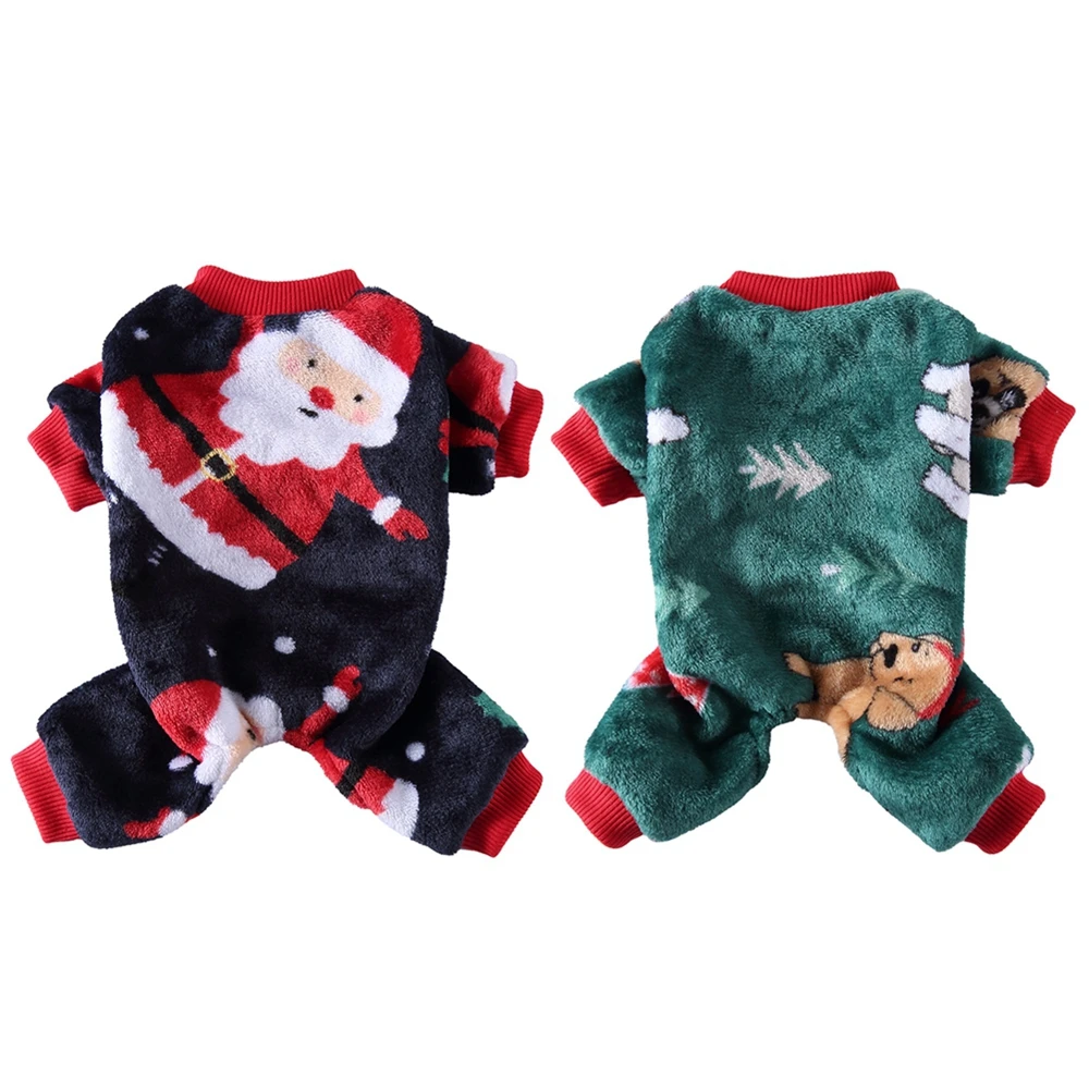 Pet Dog Pajamas Christmas Clothes For Small Dogs Cat Pyjama Puppy Jumpsuit Dogs Sleeping Wear Warm Clothing Yorkshire Coat