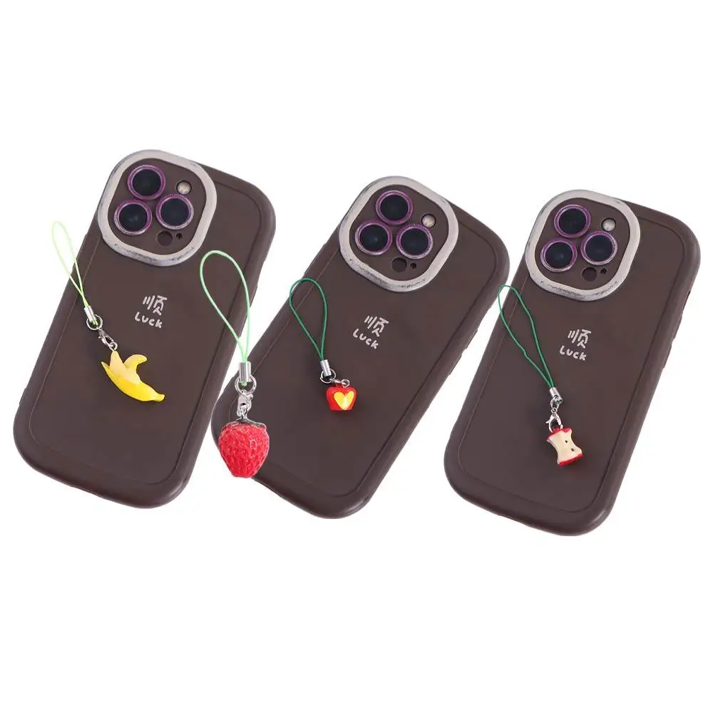 أزياء الفراولة الفاكهة الهاتف سحر الموز الطماطم الهاتف الخليوي الحبل لطيف زينة الهاتف قلادة حقيبة قلادة