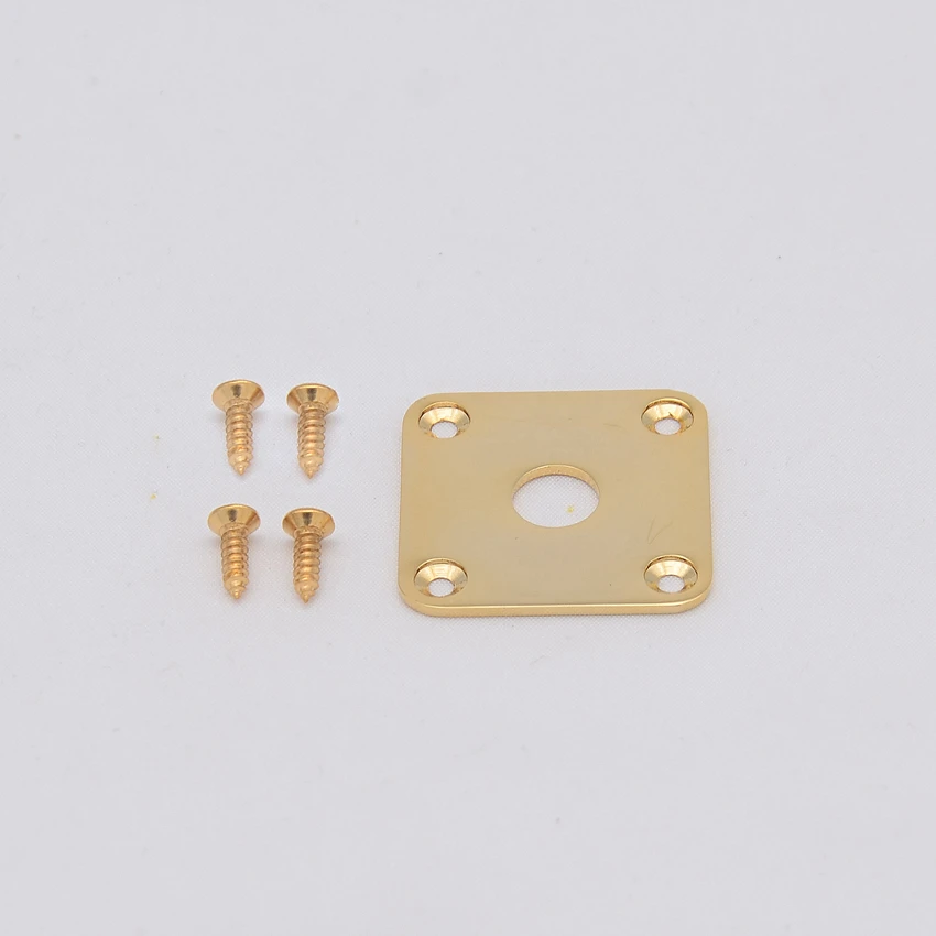 1 Piece Square Flat Metal Jack Plate for Les Paul Electric Guitar Bass with Screw Guitar Accessories