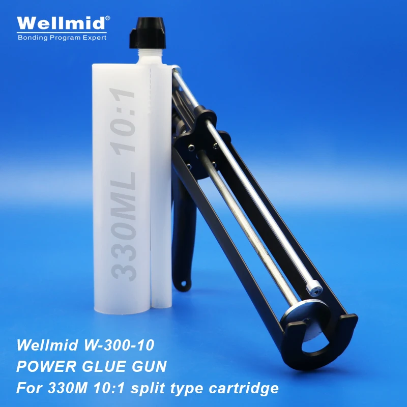 

Metal Glue Gun For 330ML 10:1 Split Type AB Cartridge Adhesive Dispensing 2K Glue Loctite ARALDITE AB Cartridge Manual Power Gun