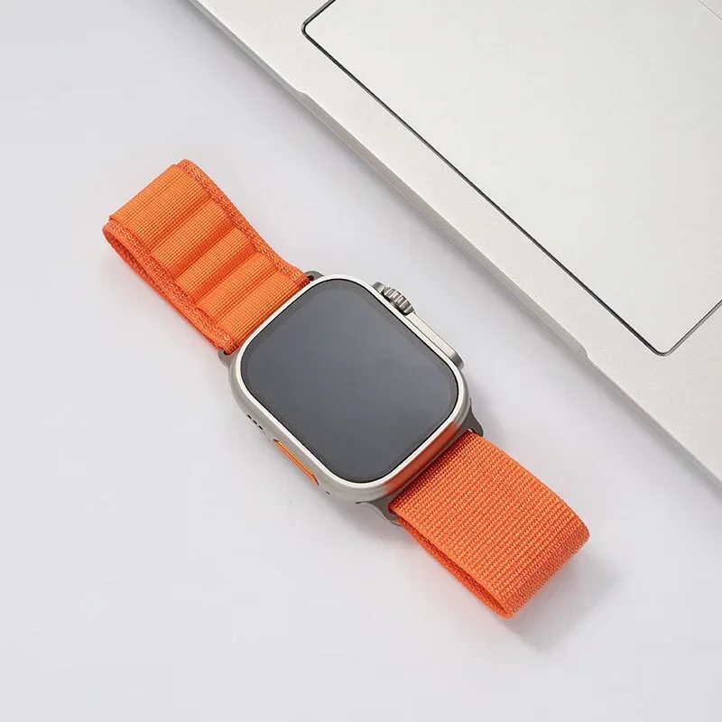 Cinturino ad anello alpino per cinturino Apple Watch 46mm 42mm 49mm 45mm 41mm 44mm 40mm Bracciale in nylon Iwatch Series Ultra 10 9 8 7 6 5 4 3 SE