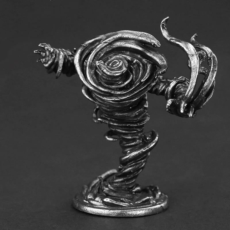Solid White Copper Ancient Soldier & Monster Miniature Figurine, Tabletop Wargame Model, Chess Ornament Decor for Men