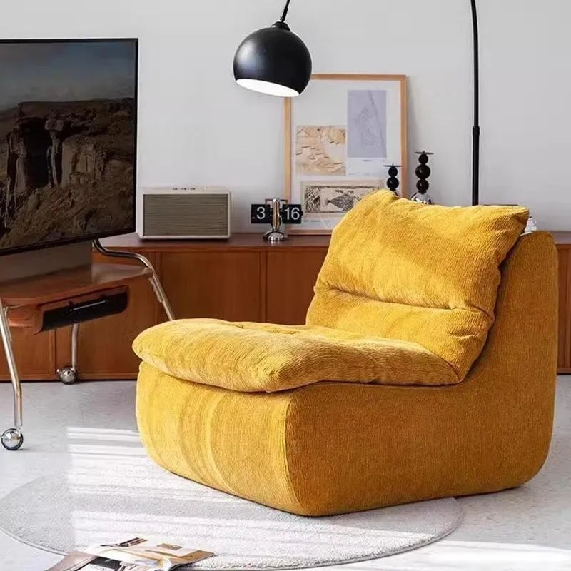 Modern Minimalist Fabric Sofa Chair Soft Compression Leisure Armchair for Living Room Home Furniture