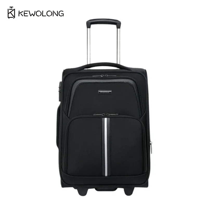 حقيبة سفر من قماش أكسفورد ذات سعة كبيرة، حقيبة سفر مع قفل TSA بعجلات ضخمة قابلة للفصل، حقيبة عربة متينة للطلاب #3