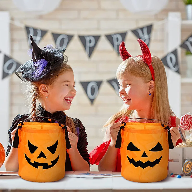 Funny Decorative Candy Bag Glowing Hand-held Pumpkin Bag Children's Gift Bag