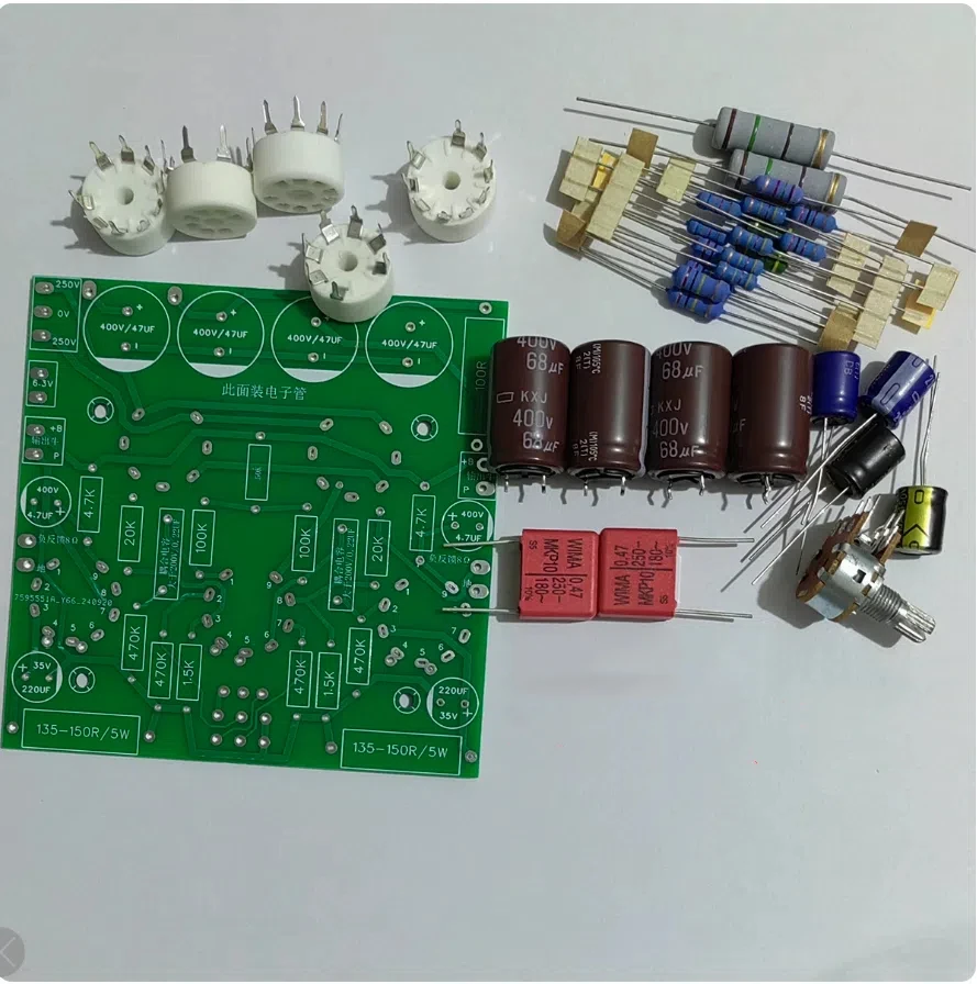 

GHXAMP Kits 6P14 Dual 6Z4 Rectifier Tube Amplifier 3.5W+3.5W Board 6N2 Preamp (Not include the Tubes))