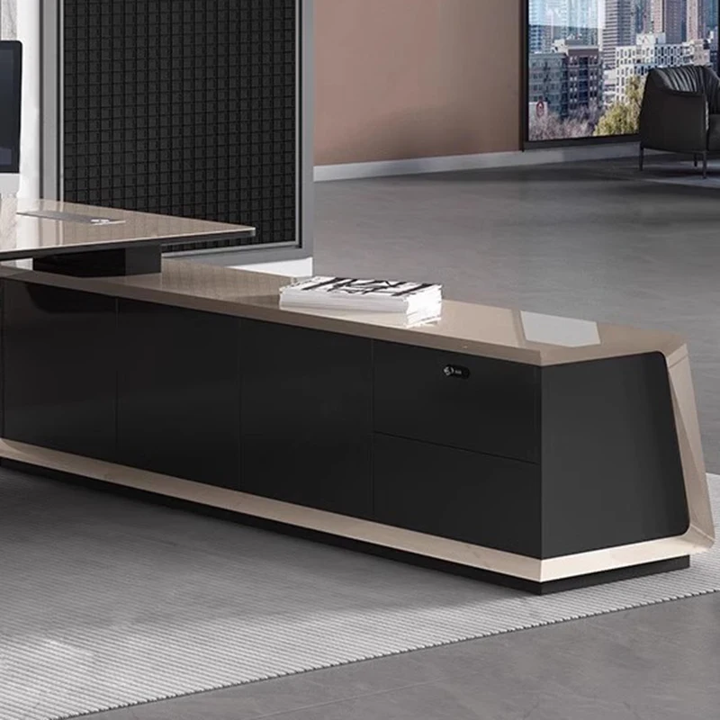 Storage L Shape Office Desk Table Computer Workbench Work Table Luxury Desktop Tavolo Scrivania Ufficio Office Furniture