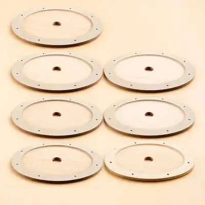 

6pcs Wood Made Wreath Frame Round Garland Loops Craft Decorations for Christmas Party Home Garden Festive Atmosphere