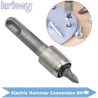 SDS Plus Convert To 1/4 Hex Shank Adapter Hexagonal Converter Electric Hammer Power Screwdriver Bit Holder Socket Impact Driver