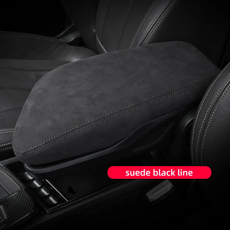For BMW X1 E84 2011 2012 2013 2014 2015 Carbon fiber patterned central control armrest box protective cover Car accessories image 5