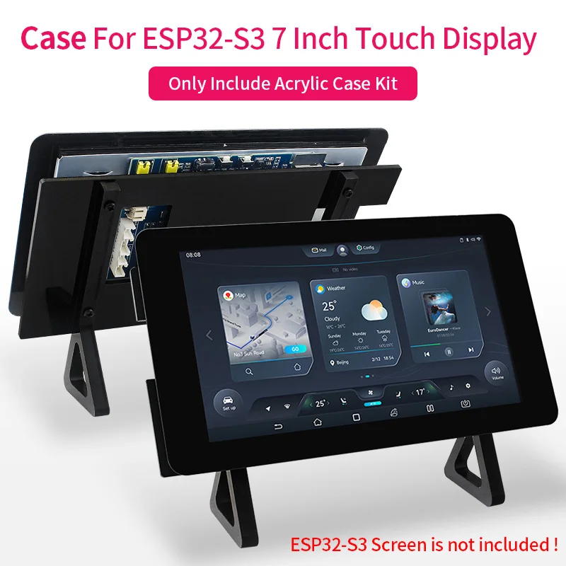 Acrylic Case for ESP32-S3 7 Inch Touch Display Development Board Housing Bracket Acrylic Holder for ESP32-S3 7 Inch Screen