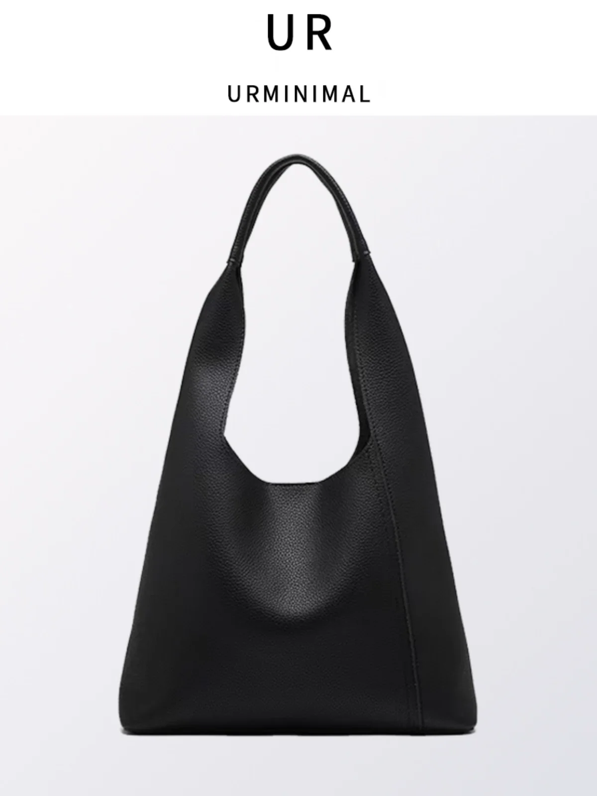 

UR Ladies Leather Tote Bag 2024 New Sle Commuter Single oulder Large Capaci Underarm Women's Bag Soft Handle Casual Scene