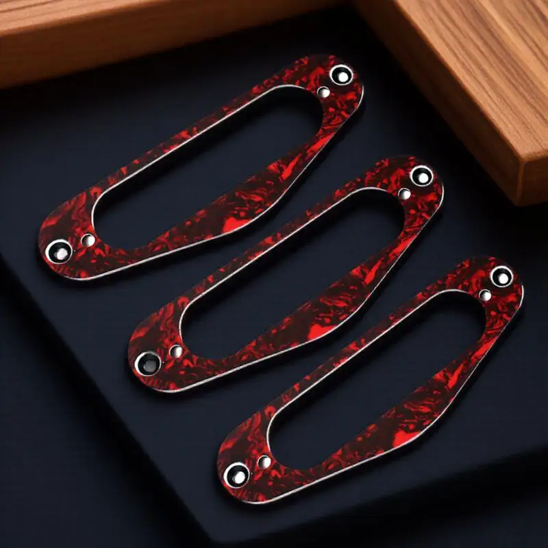 

3pcs Red Single Coil Rings Pickup Frame Replacement Parts for Electric Guitar TL Style Humbucker Ring Pickup Mounting Ring