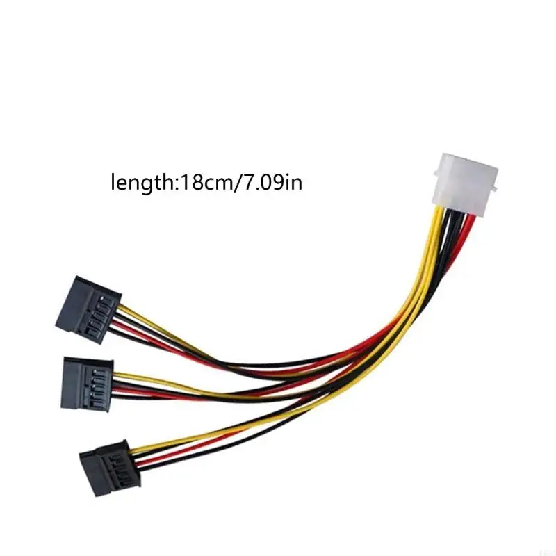 F68C Bộ chuyển đổi bộ điều hợp bộ điều hợp 4Pin IDE đến 3xsata 1 đến 3 Dây nguồn