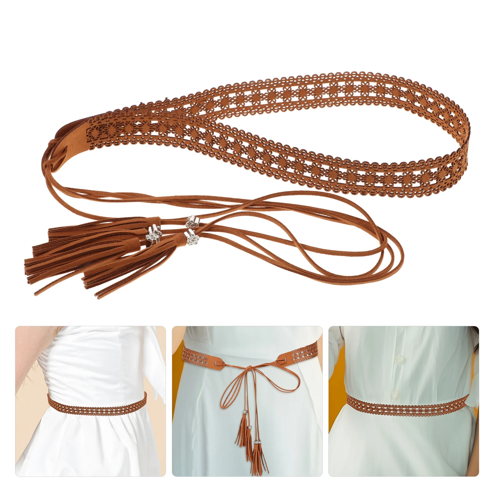 

Women Waist Belt Bohemian Style Macrame Tassel Belt Chic Dress Accessory for Party Wedding Ceremony Special Occasion Wear