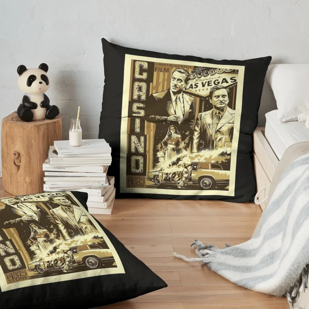 Goodfellas Casino Robert Deniro Mafia Gangster Pattern Pillow Case Fashion Square Cushion Car Sofa Home Office Decor