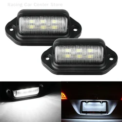 Luz Led para matrícula de coche, lámpara trasera para Suv, camión, autobús y remolque, bombillas de paso lateral, luz para matrícula de coche, 6 Led