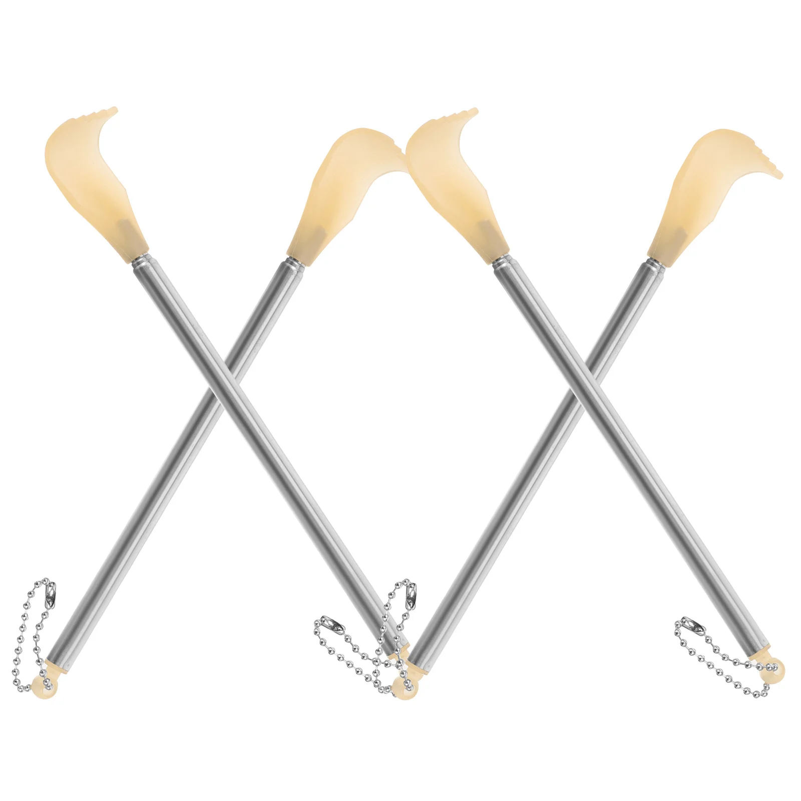 4pcs Back Scratcher Stainless Steel Retractable Extendable Metal Claw Handy Massager For Back Relief Portable Hanging Chain