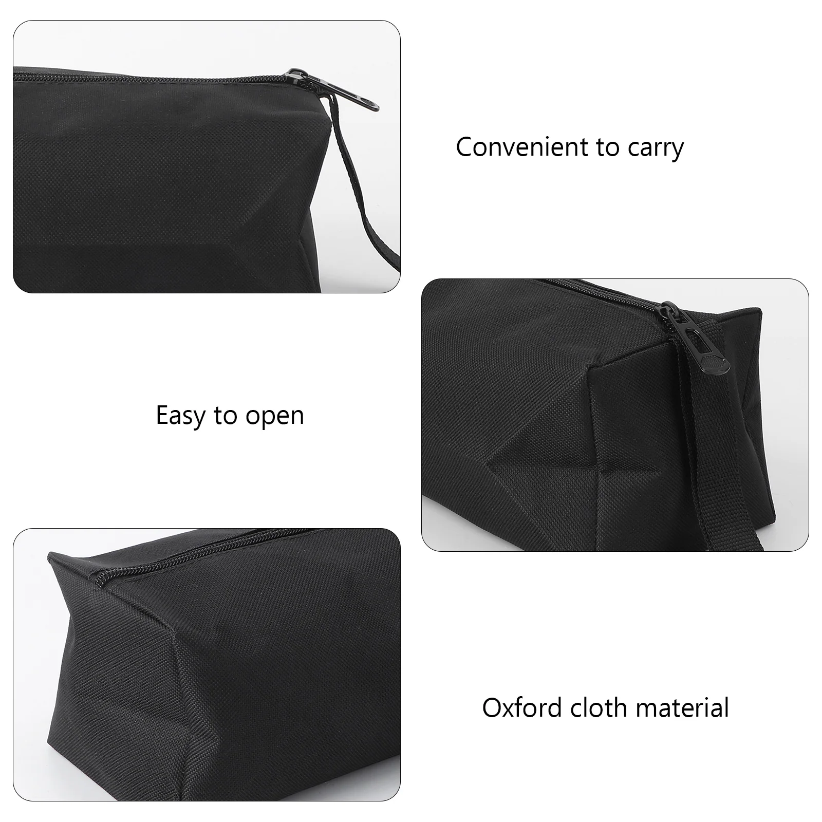 

1pc Waterproof Tool Large Capacity Oxford Cloth Composite Tote Pouch Durable Zipper Storage Bag Storage Tools Organizer