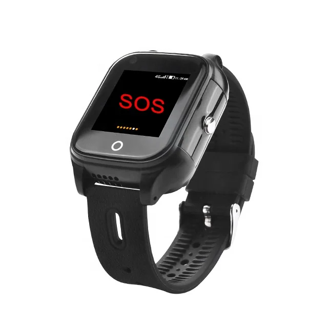 New 4G WiFi GPS LBS position SOS elderly smart watch with fall detection and medicine reminder