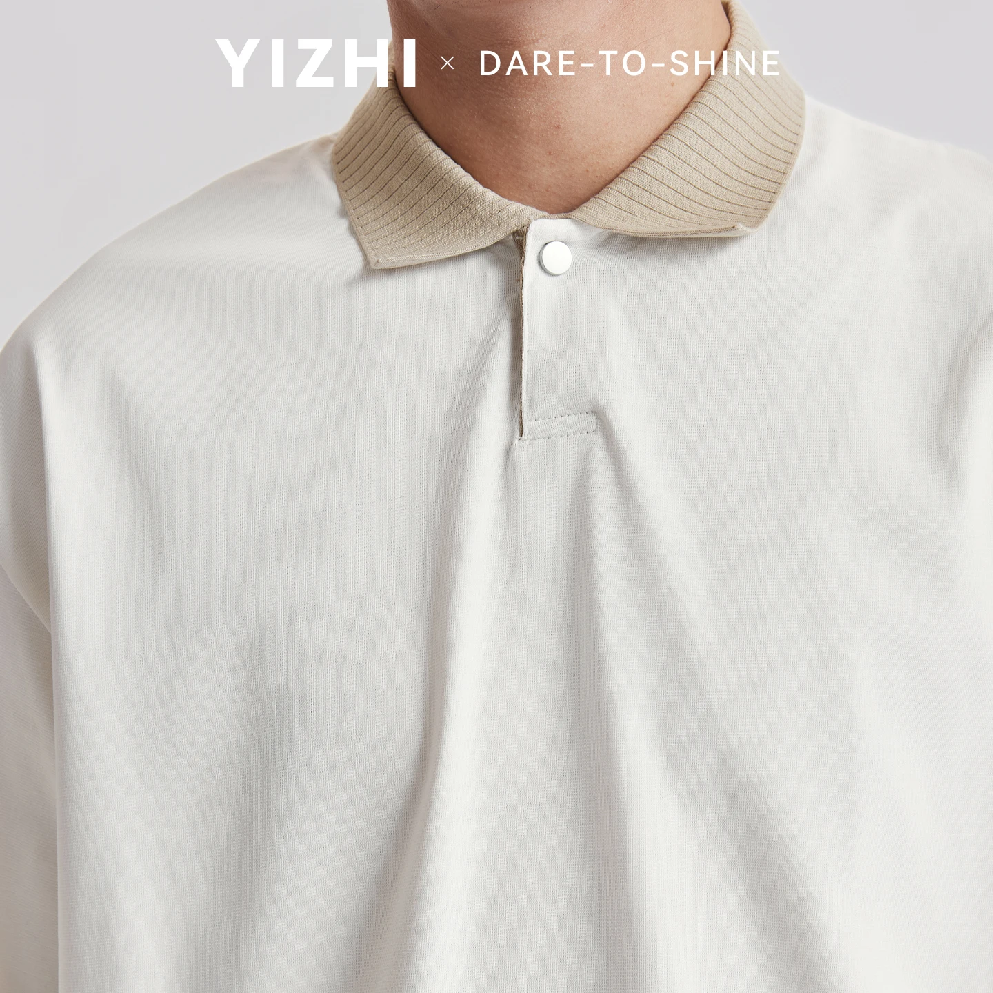 Old Money Style Color Contrast Collar Polo Shirt Men Summer Loose Drop Shoulder Draped Versatile Commuter Short Sleeve T-Shirt