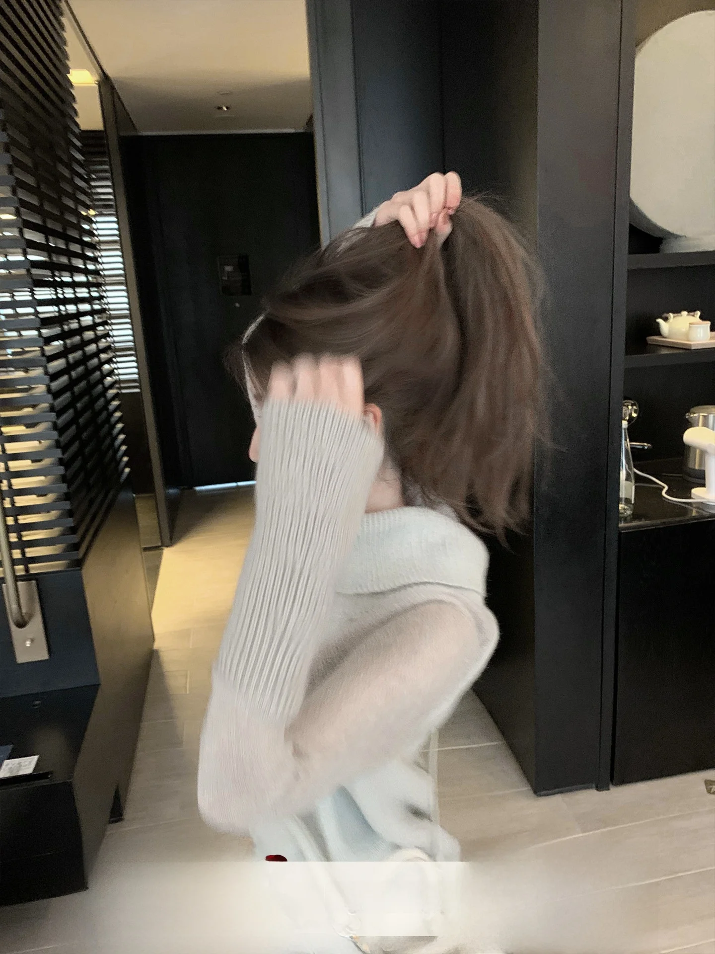 

DOGGYQIN Women's High Collar Sweater Autumn Winter Soft Fce Color Blo Alpaca Wool Long Sve Casual Fit Knitted Top