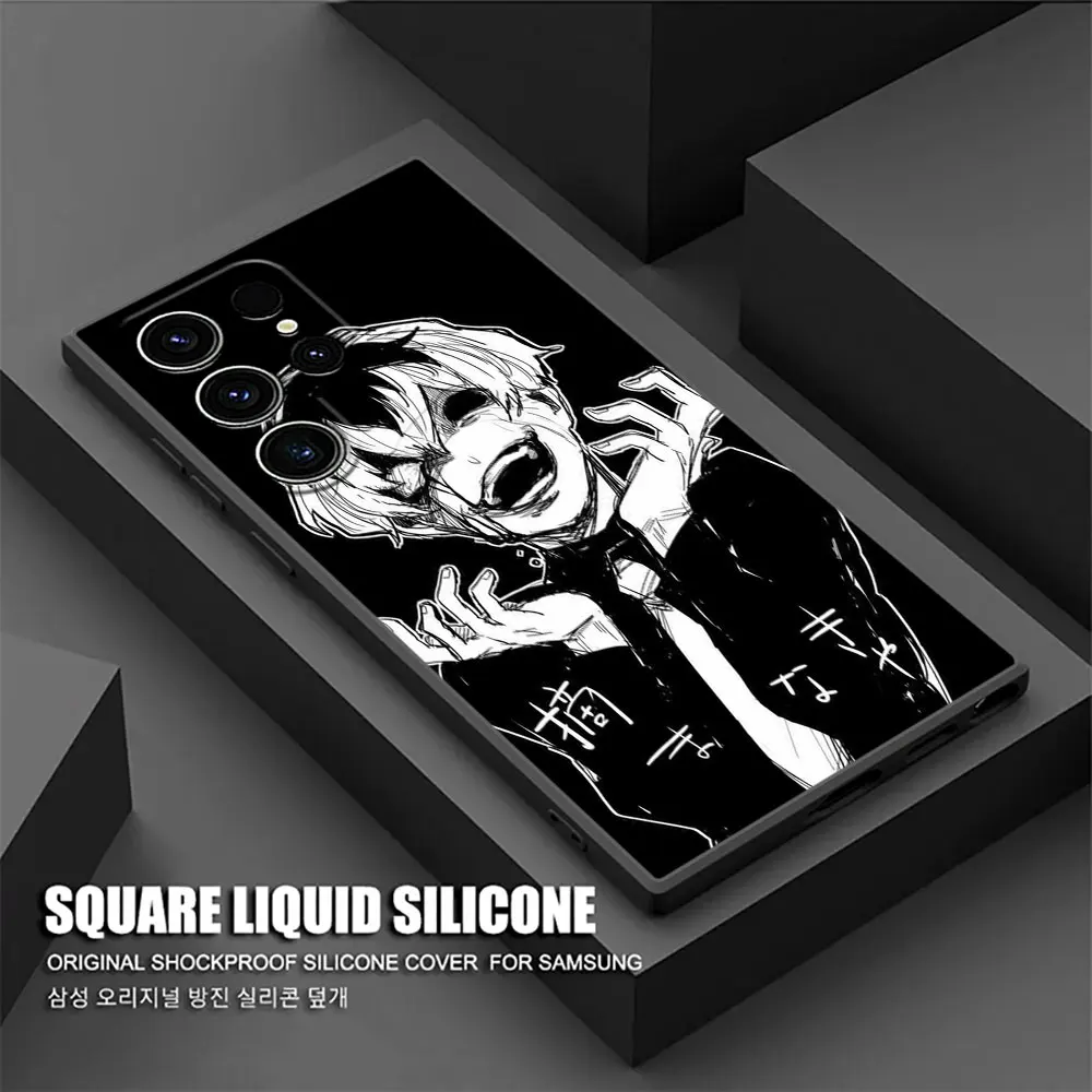 Tokyo Anime Ghoul Black Art Phone Case For Samsung Galaxy S24 Ultra Cases S23 S21 S20 FE S22 9 Plus Note 20 Ultra Silicone Cover