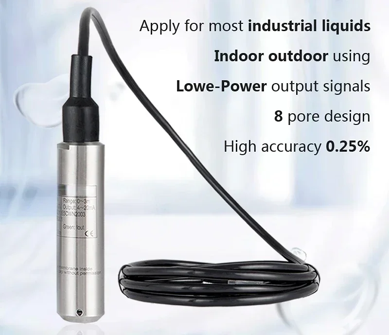 Tauchbarer 4-20 mA RS485 Wasserstandssensor für Wassertank