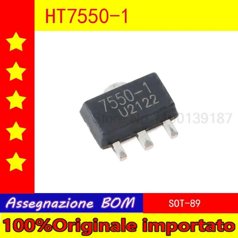   SOT HT7550-1-89 output 5 v / 100 ma low dropout linear regulators 